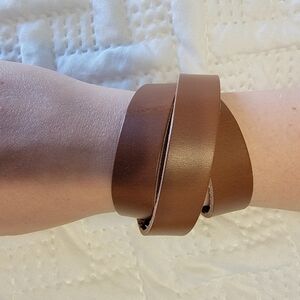 Nickel &  Suede leather wrap bracelet